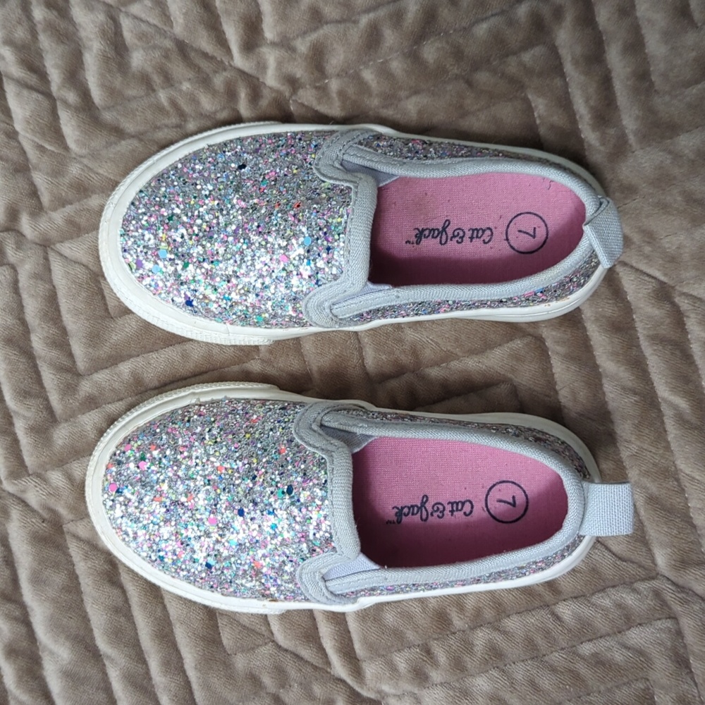 Cat & Jack Glitter Shoes - 7